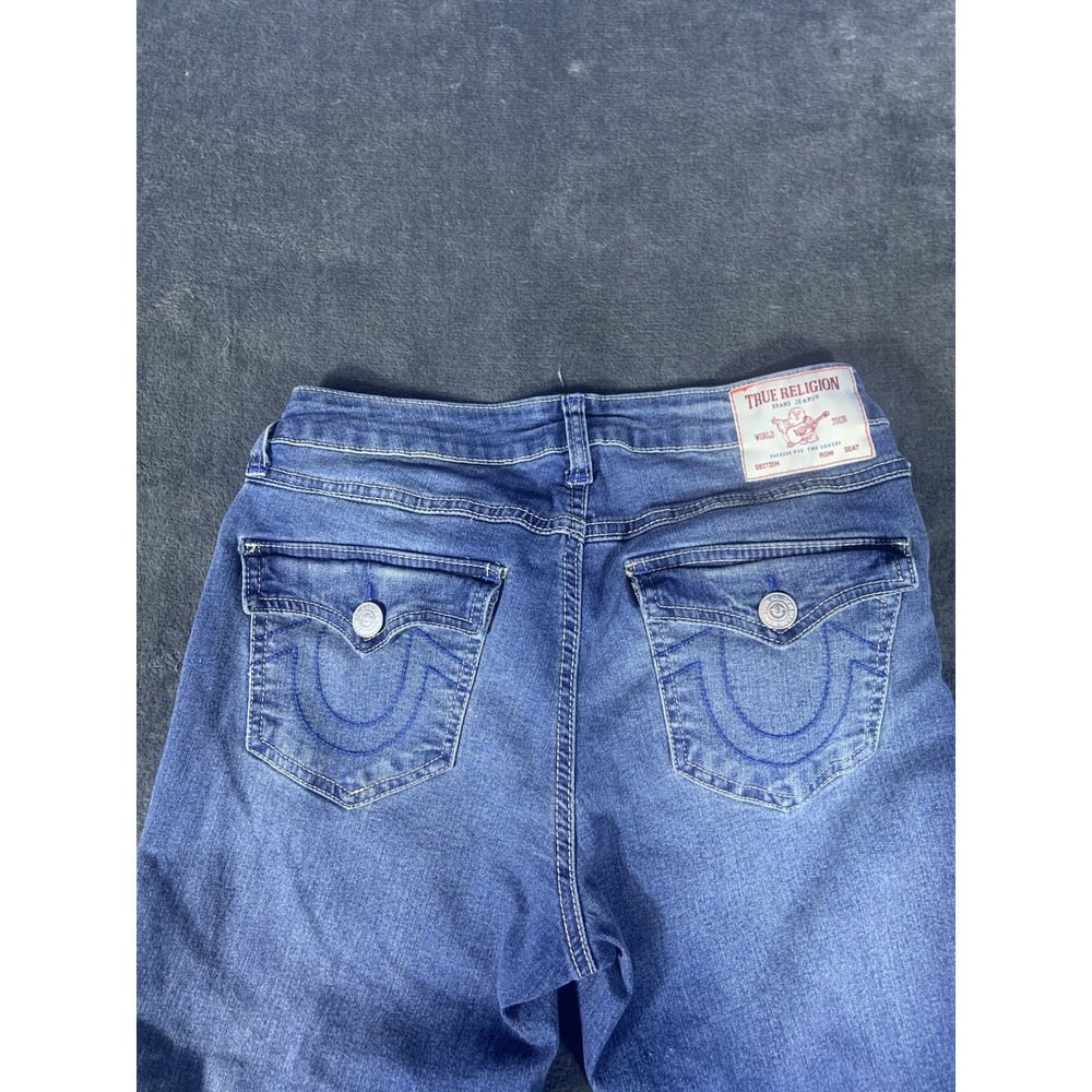 True Religion Jennie Curvy Mid Rise Supper Skinny Blue Jeans Women's Size 29